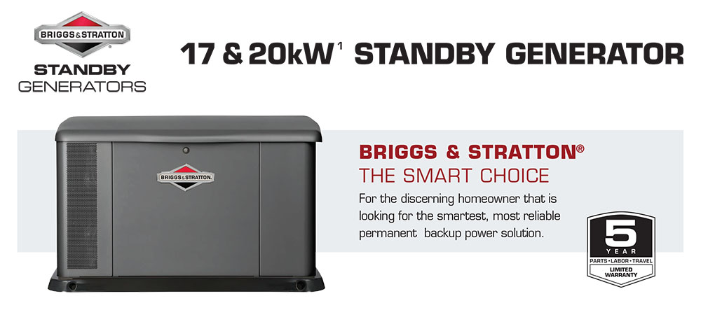 17-20kW Briggs & Stratton Fortress Standby Generators