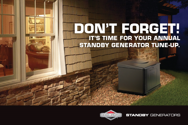 Don't Forget ! It's Time for your annual Standby generator tune-up